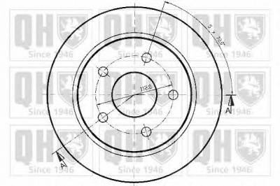 QUINTON HAZELL bdc3518 -  Тормозной диск